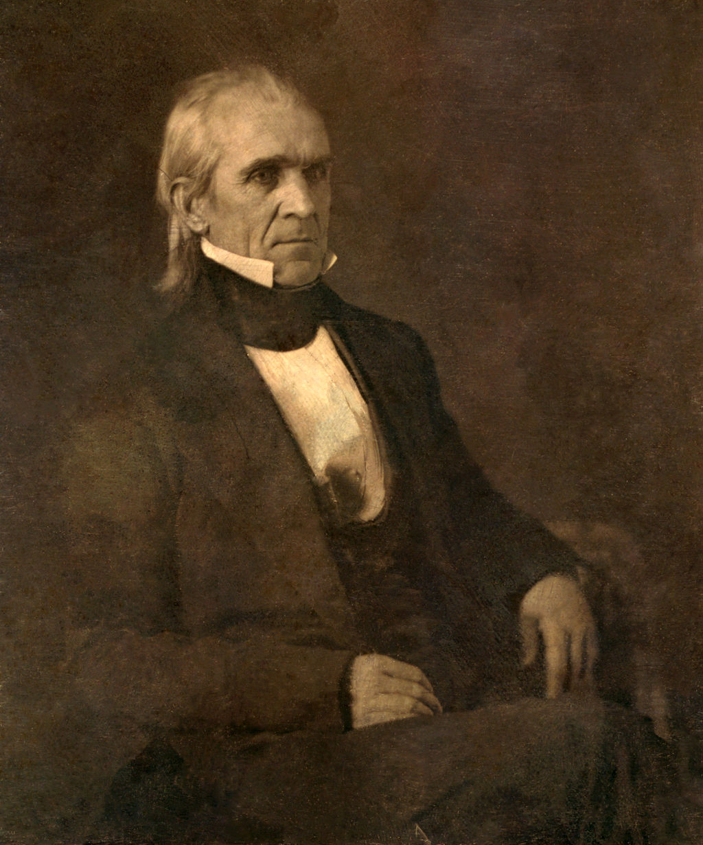 a portrait of President James Polk