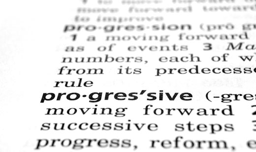 dictionary entry for the word progressive