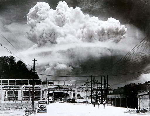 atomic cloud seen over a city