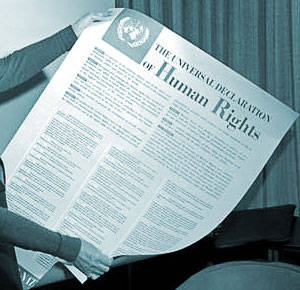 large version of Universal Declaration of Human Rights document
