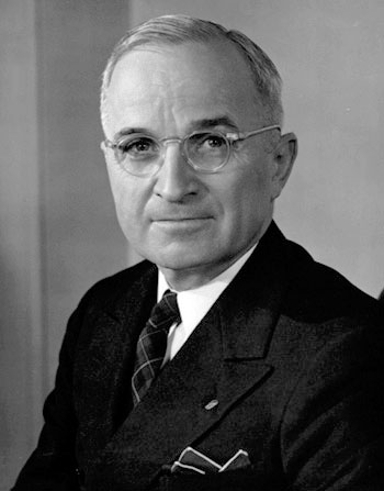 portrait of U.S. President, Harry S. Truman